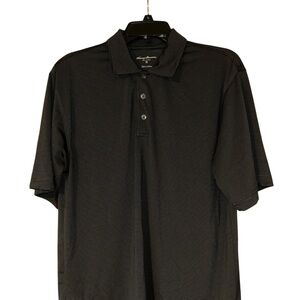 Tommy Armour Dri-Logic Golf‎ Polo Shirt Men’s Medium Black Stripe Performance